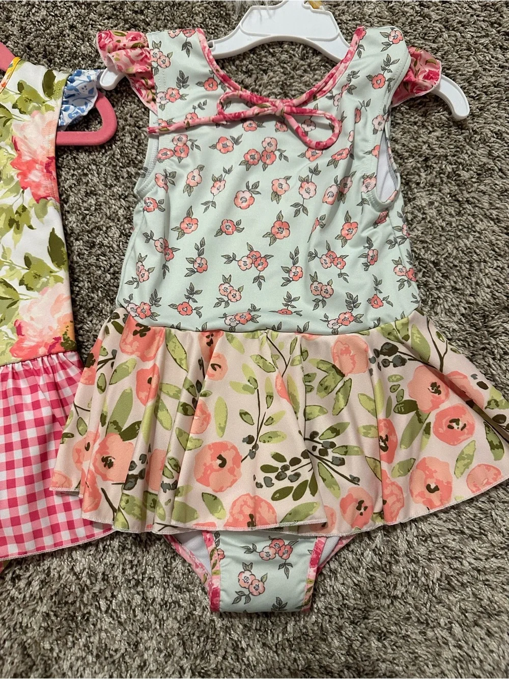 Sweet Honey Girls Floral Ruffle Swimsuit